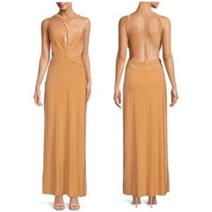 RACHEL Rachel Roy Backless Tan Dress